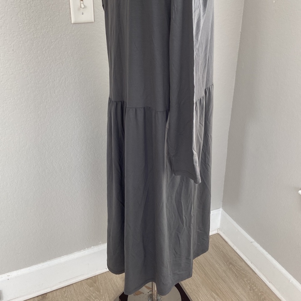 Eileen Fisher crew neck long sleeve Jersey Dress - Picture 6 of 9